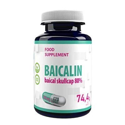 Afbeelding van Baicalin (Scutellaria baicalensis) 500mg 120 veganistische capsules, laboratoriumgetest door Agrolab Duitsland, hersenvoeding, niet GVO en glutenvrij