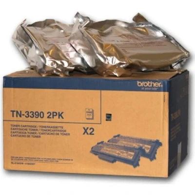Afbeelding van Brother TN 3390 Twin tonercartridge 2 stuk(s) Origineel Zwart (TN