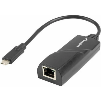 Afbeelding van Lanberg NC 1000 02 tussenstuk voor kabels USB C RJ 45 Zwart