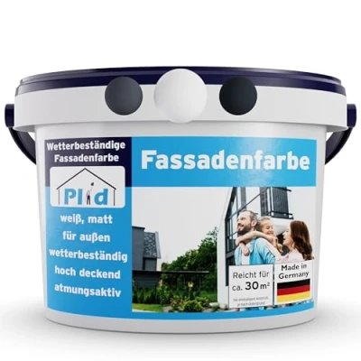 Afbeelding van prinzcolor Prinzcolor® Gevelverf, buitenkleur, gevelweerbescherming, wit, 5 l