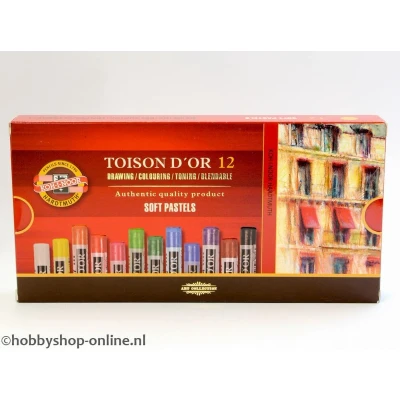 Afbeelding van Pastelkrijt Koh I Noor Toison 8512 rond 12 stuks assorti