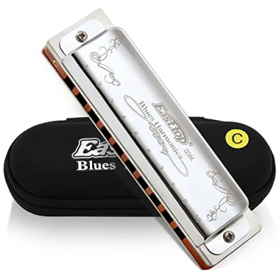 Afbeelding van East top Harmonica, diatonische mondharmonica sleutel van C, Blues Harp Mondorgel 10 Gaten 008K met zilveren deksel, mondharmonica&#039;s voor volwassenen, professionals, beginners en studenten
