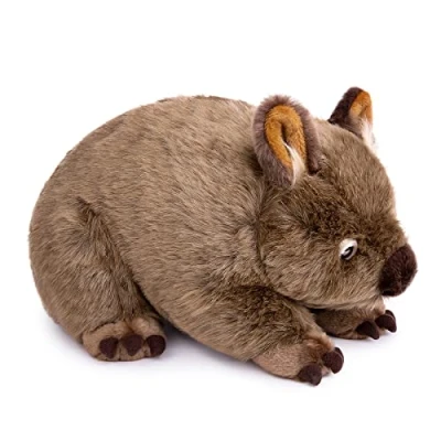 Afbeelding van Lilizzhoumax Wombat Pluche Speelgoed 28cm/11, Simulatie Realistische Pop Wilde Dieren, Cadeau voor Vrienden en Kinderen