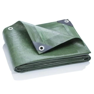 Afbeelding van GardenMate 3 x 4 m 120 g/m² geweven zeil groen dekzeil beschermzeil bootzeil,