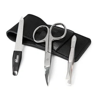Afbeelding van Titania Manicure set etui, echt leder, 3 delig