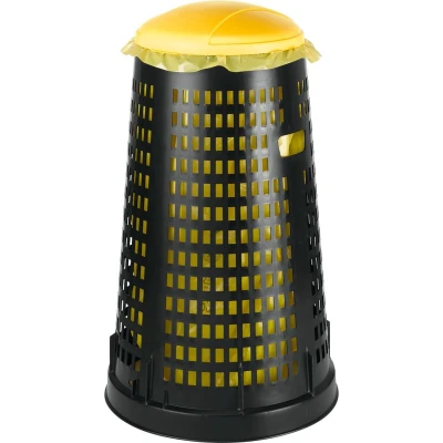Afbeelding van Ruff geperf. Afvalbak 110 ltr. Zwart/geel