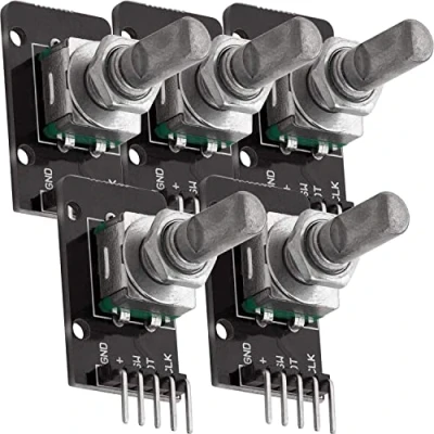 Afbeelding van AZDelivery 5 x KY 040 Drehwinkelgeber Drehgeber Rotary Encoder Modul compatibel met Arduino Inclusief E Book!