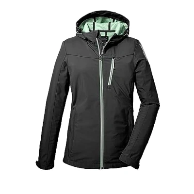 Afbeelding van killtec Dames Softshelljas/outdoorjas met capuchon KOS 89 WMN SFTSHLL JCKT, black, 48, 39138 000