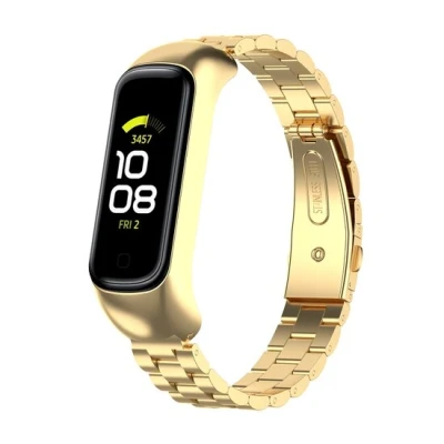 Afbeelding van Stalen schakelband Goud Samsung Galaxy Watch Fit 2