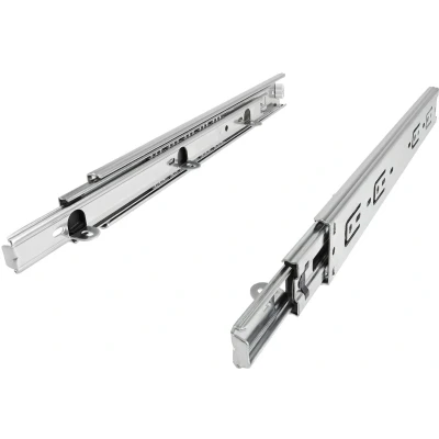 Afbeelding van 1 paar SOTECH Volledig uittrekbare Geleiders KV4 45 H45 L700 NF met Steunbeugels (Lengte 700 mm ingeschoven/Draagvermogen kg) Laderails voor Houten
