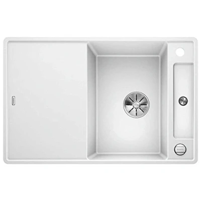 Afbeelding van Blanco Axia III 6 S F 1.5 spoelbak met spoeltafel in antraciet snijplank essenhout 523483