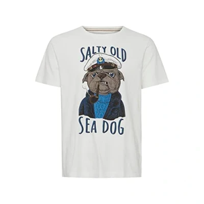 Afbeelding van Blend Heren Tee T shirt, 110602/Snow White, XXL, 110602/Sneeuwwit, XXL