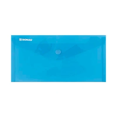 Afbeelding van DONAU 8548001PL 00 Documententas/verzamelmap met drukknop, PP, DL, 180μm, transparant DL blauw