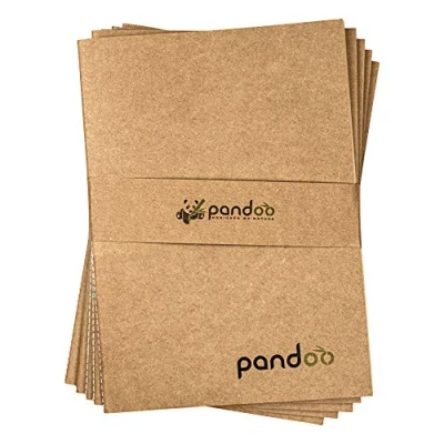 Afbeelding van Pandoo Bamboe Notitieboek A4 Natuurlijk bruin Herbruikbare kaft Milieuvriendelijk papier 100% Biologisch afbreekbaar verpakkingsmateriaal