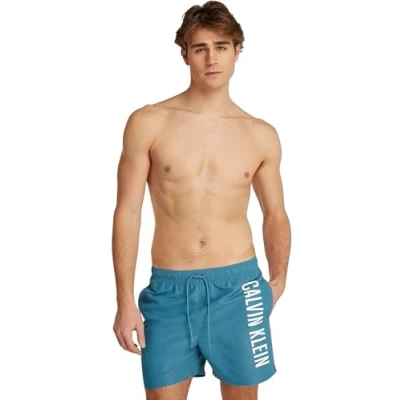 Afbeelding van Calvin Klein Swimwear Drawstring Zwemshorts, Heren, Maat: 4XL, Storm blue