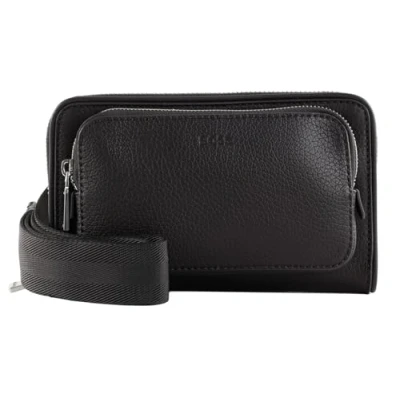 Afbeelding van BOSS Leren Schoudertas Gordeltas New Crosstown Crossover Bag Darkbrown Donkerbruin