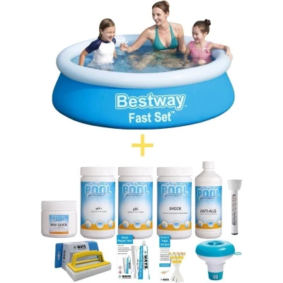 Afbeelding van Bestway Zwembad Fast Set 183 x 51 cm Inclusief Onderhoudspakket Small Deluxe