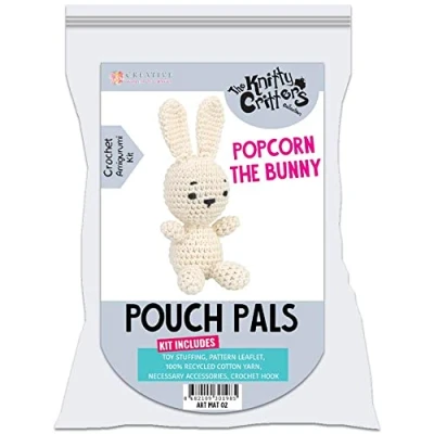 Afbeelding van Knitty Critters Pouch Pals Popcorn The Bunny