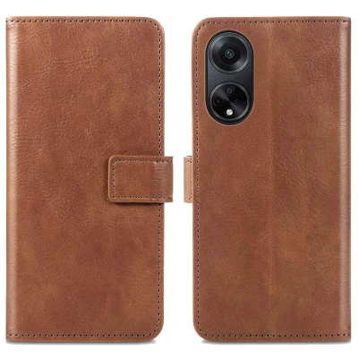 Afbeelding van Oppo A98 Hoesje Kunstleder iMoshion Bookcase Bruin Telefoonhoesje