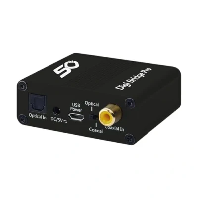 Afbeelding van OEHLBACH DA Converter digitaal/analoge audioconverter coaxiaal/optisch, R L/jack Cirrus Logic Chip, Metallic Bruin