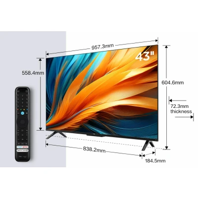 Afbeelding van TCL 43PF650 43&quot; LED tv (108 cm) 4K UHD 3840x2160 HDR10 Smart 3xHDMI 2.1 WiFi