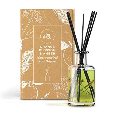 Afbeelding van Air Wick Luchtverfrisser Reed Diffuser, Oranjebloesem en Amber