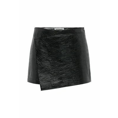 Afbeelding van Only ONLREBEL HW FAUX LEATHER SKORT XT PNT Black korte rok L