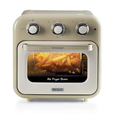 Afbeelding van Ariete 4632/03 Vintage Airfryer &amp; Oven 16 liter 1400 Watt timer draaispit roterende mand beige