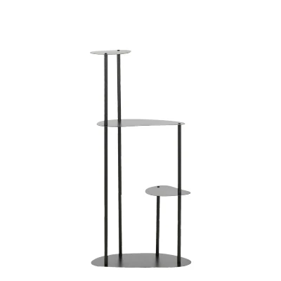 Afbeelding van Fonda Plantentafel L47,5 x B27 H100 cm Metaal Zwart