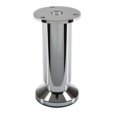 Afbeelding van SOTECH Meubelpoot TERRA hoogte 120 mm Chroom gepolijst Kastpoot verstelbaar tot max. 15 mm, belastbaar 250 kg