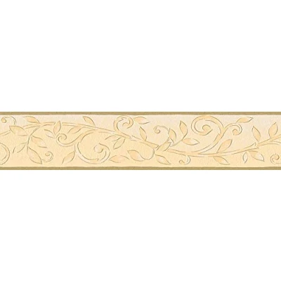 Afbeelding van SLINGER VAN BLAADJES BEHANGRAND goud beige crème A.S. Création Only Borders 11