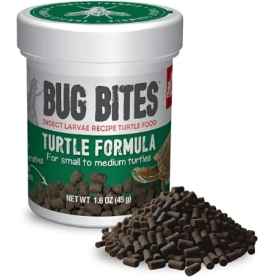 Afbeelding van Fluval Bug Bites Compleet voer voor stomp en waterschildpadden, langzaam zinkend granulaat, 5 7 mm, 45 g