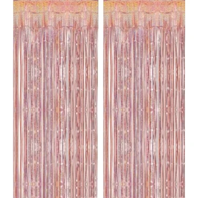 Afbeelding van 2 stuks klatergoudgordijn Zilver 1 x 2,5 m, glittergordijn decoratie achtergrondfolie franjegordijnen voor feestdecoratie oudejaarsavond verjaardag bruiloft nieuwjaarsdecoratie