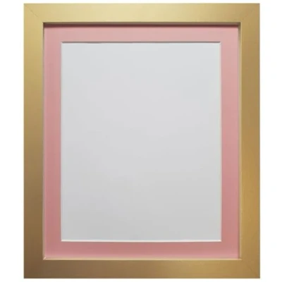Afbeelding van FRAMES BY POST H7 Fotolijst Plastic Glas Goud met Roze Mount 8 x Beeldformaat 15 13,5 cm