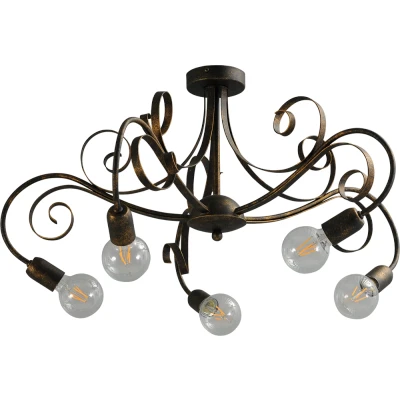 Afbeelding van Masterlight Curlie Plafonniere Roest / Goud gepatineerd 5765 35
