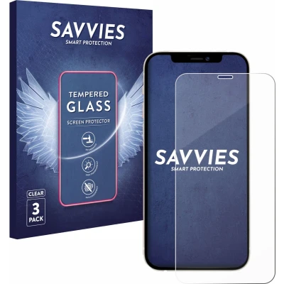 Afbeelding van Savvies Glas Screenprotector voor Apple iPhone 12 Pro Gehard Beschermglas 9H (3 Stuks)
