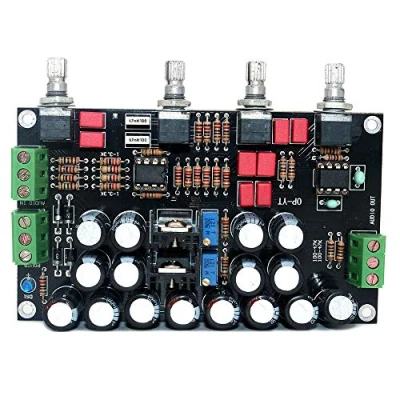 Afbeelding van DollaTek HIFI OPA2604 + AD827 OPAMP 5532 LM337 LM317 Voorversterker Volume Toon Controle Kaart