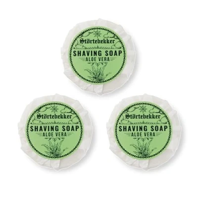 Afbeelding van NIEUW: Störtebekker® Premium scheerzeep Aloë Vera handgemaakte zeep voor zuinig scheerschuim perfect het scheren met scheermes &amp; veganistische dames heren 70g
