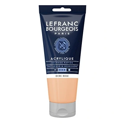 Afbeelding van Lefranc Bourgeois 300412 fijne acrylverf, hoog gepigmenteerd, goede dekking, romige homogene textuur 80ml tube, Pink Ochre