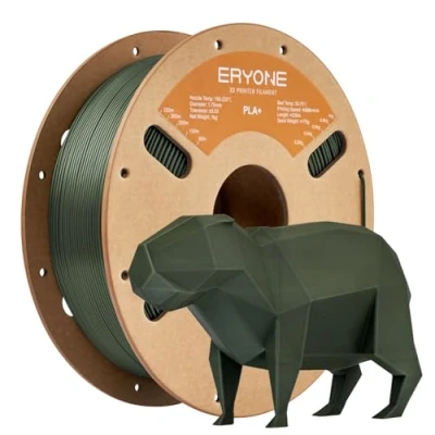 Afbeelding van ERYONE PLA Plus Filament 1.75mm PLA+ 3D Drucker +/ 0.03mm, 1kg (2.2lbs)/ Spule, Army grün