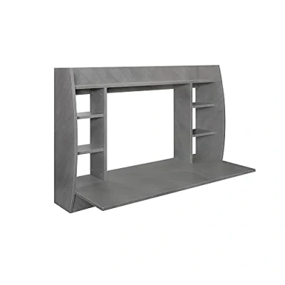 Afbeelding van Wandbureau 110x75x48 cm grijs MDF ML Design
