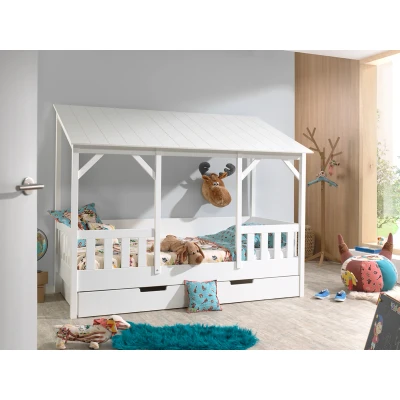 Afbeelding van LUCEVI Housebed 03 Huisbed + Rolbed Wit 90x200 cm