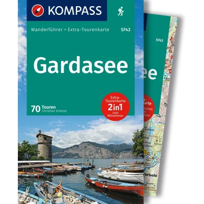 Afbeelding van KOMPASS Wanderführer Gardasee, 70 Touren mit Extra Tourenkarte: GPS Daten zum Download: 5743