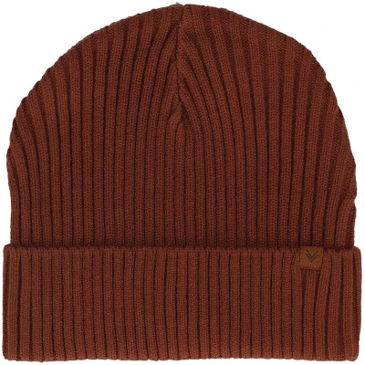 Afbeelding van Sarlini Muts heren Ribbed Midden Bruin Effen One Size