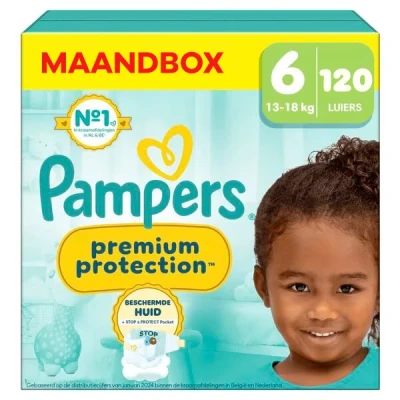 Afbeelding van Pampers Premium Protection Luiers Maat 6 (13+ kg) 120 stuks Multi Pack