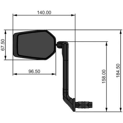 Afbeelding van CONTEC Ct rear view mirror e vie evo l m.dazz lens