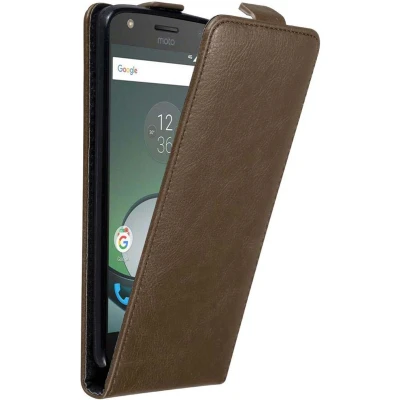 Afbeelding van Cadorabo Hoesje geschikt voor Motorola MOTO Z PLAY in KOFFIE BRUIN Beschermhoes Flip Case Cover magnetische sluiting