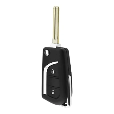 Afbeelding van SG Store Auto 2 Knoppen Afstandsbediening Opvouwbare Sleutel Shell Compatibel met Aygo 2014 2021 Vervanging Automotive Flip Sleutelhanger Case Cover Behuizing