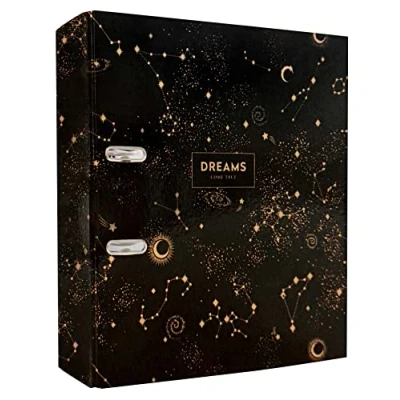 Afbeelding van Interdruk Ordner A4 75 mm Metalen uitvoering Metallic Dreams Zwart