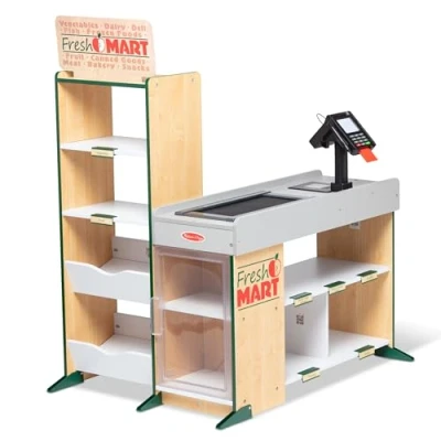 Afbeelding van Melissa &amp; Doug Houten Fresh Mart Supermarkt The Original (losstaande supermarkt, speelgoed, geweldig cadeau voor meisjes en jongens ideaal ki